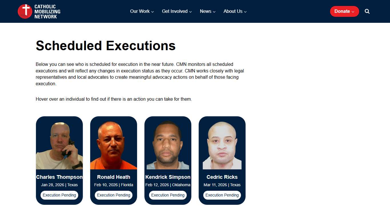 Executions - Catholic Mobilizing Network
